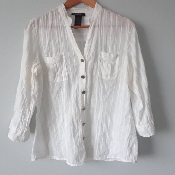 Vintage White Cotton Shirts Lot Size 14 - Picture 2 of 11